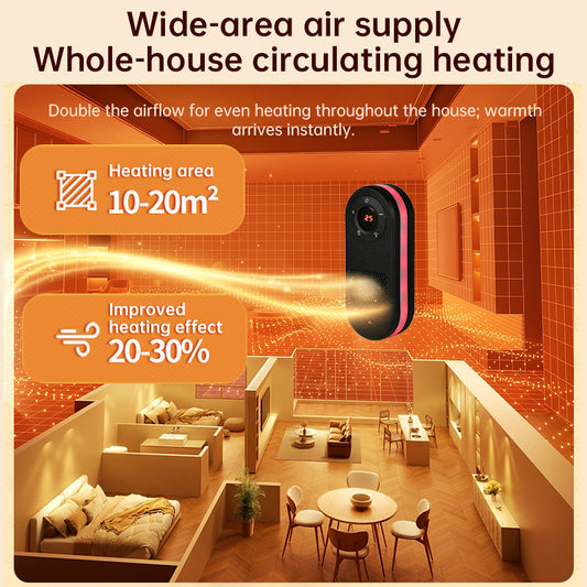 Wall-Mounted Space Heater with Night Light, Fast Heating & Overheat Protection for Desk, Bedroom, Office